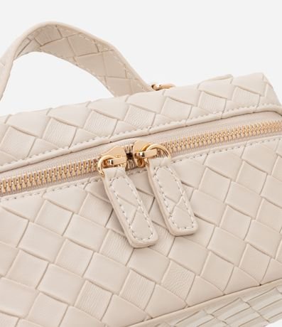 Cartera Baú Pequeña con Correa de Mano y Textura Tressê 6