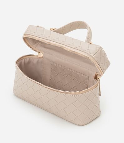 Cartera Baú Pequeña con Correa de Mano y Textura Tressê 7