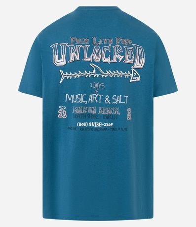 Remera Comfort en Algodón Peruano con Estampa Lettering Unlocked 6