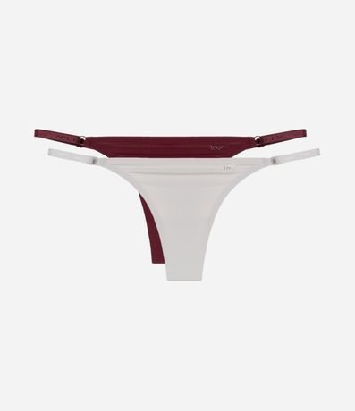 Kit 02 Bombacha Colaless Hilo en Microfibra con Lateral Ajustable 1