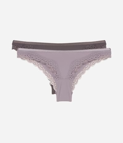 Kit 2x1 Bombacha Bikini Microfibra Basic Colors 1