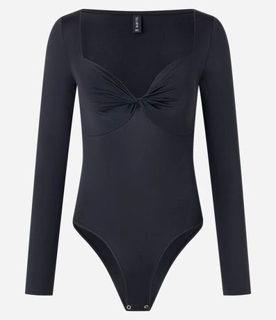 Body en Microfibra con Busto Torcido