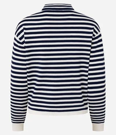 Blusa Rayada en Punto con Cuello Redondo 3