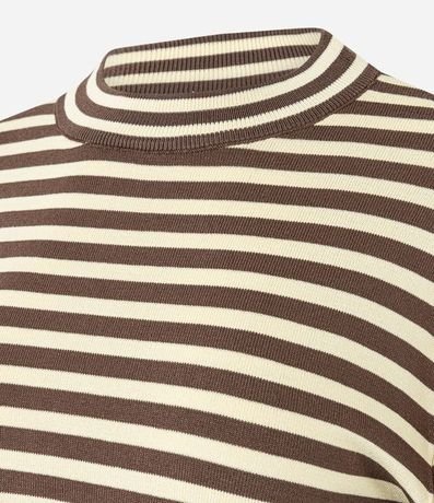 Blusa Rayada en Punto con Cuello Redondo 2