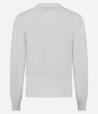 Cardigan en Punto con Cuello V y Botones Perlados 3