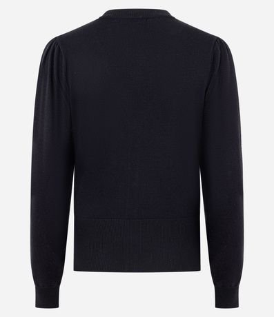 Cardigan en Punto con Cuello V y Botones Perlados 7