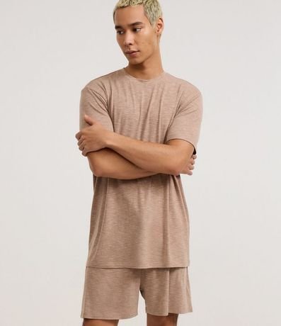 Pijama Corto en Malla Flamê con Efecto Mezcla 2