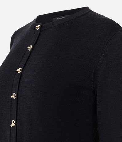 Cardigan Regular en Punto con Botones y Modelo 6