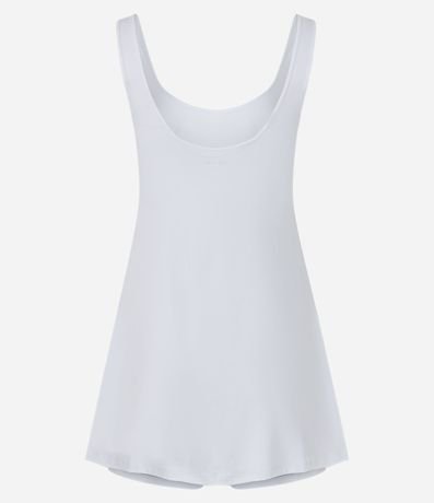 Vestido Corto en Microfibra con Pliegue en la Pollera 8