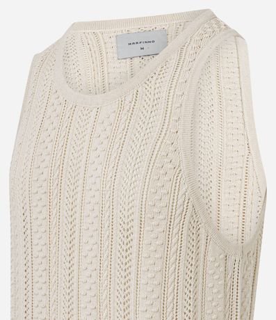 Musculosa en Algodón con Efecto Ganchillo 4