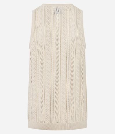 Musculosa en Algodón con Efecto Ganchillo 7