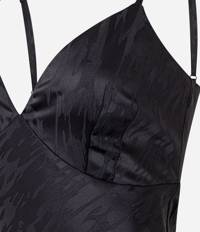 Vestido New Midi de Alça en Satén con Textura Jacquard 9