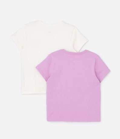 Kit 02 Camisetas Regulares Infantiles en Algodón con Estampa - Talle 5 a 14 años 2