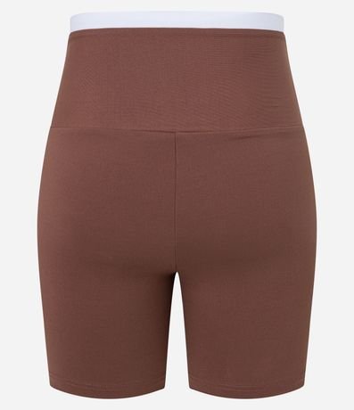 Bermuda Deportiva en Microfibra Acanalada con Cintura Contrastante 6