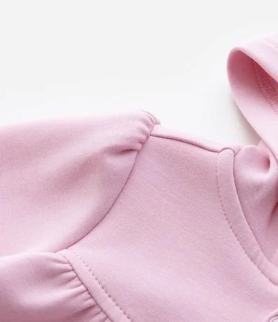 Campera Infantil en Modal con Capucha y Lazo - Talle 0 a 18 Meses 5