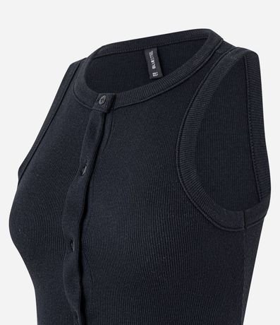 Musculosa en Rib con Botones Delanteros 5