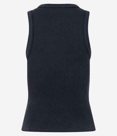 Musculosa en Rib con Botones Delanteros 6