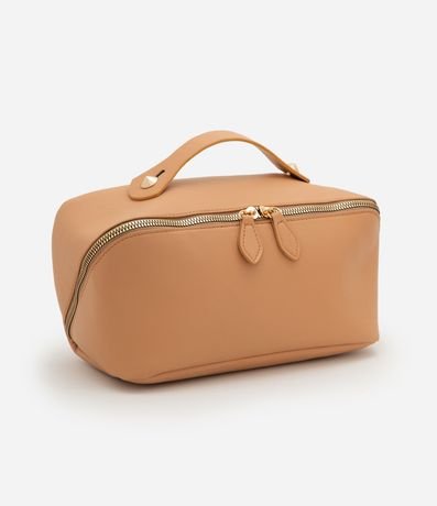 Necesaire Baú en PU con separadores y Alça