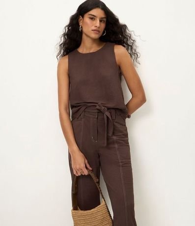 Pantalón Piquet Pespontada con Faixa 4