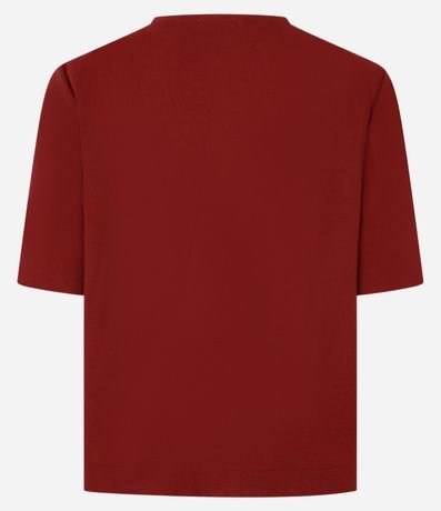 Blusa Slim en Piquet con Escote V y Detalle Texturizado 7