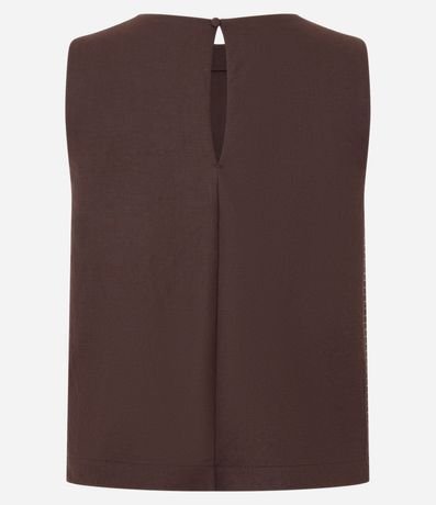 Blusa sin Manga con Detalle Listrado en el Lateral 7