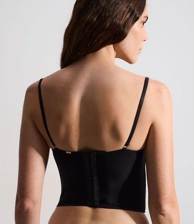 Corset Media Copa sin Relleno con Recortes en Tul y Encaje 5