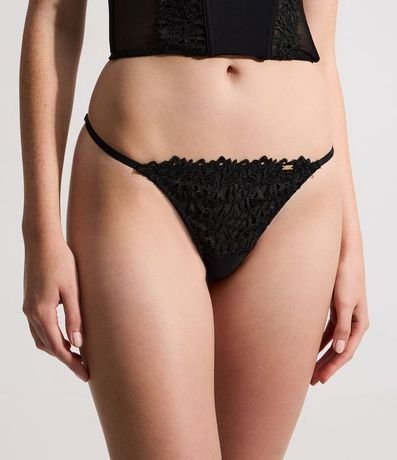 Bombacha Colaless Hilo Doble en Encaje 2