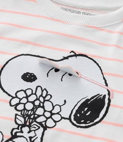 Remera Infantil Comfort con Estampa de Rayas Snoopy - Talle 1 a 6 años 5