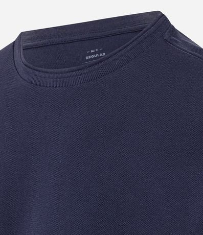 Remera Regular en Piquet con Cuello Sobrepuesto en Rib 6