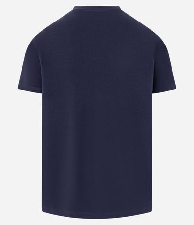 Remera Regular en Piquet con Cuello Sobrepuesto en Rib 7