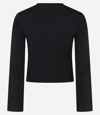 Blusa en Poliamida con Fruncido en el Hombro y Mangas Godê 2