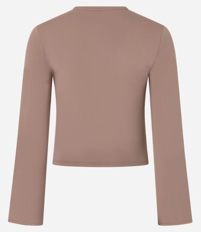 Blusa en Poliamida con Fruncido en el Hombro y Mangas Godê 2