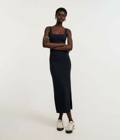 Vestido Long Midi en Poliamida con Escote en la Espalda 1