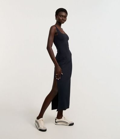 Vestido Long Midi en Poliamida con Escote en la Espalda 2