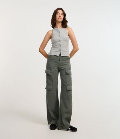 Musculosa en Rib con Botones Delanteros 2