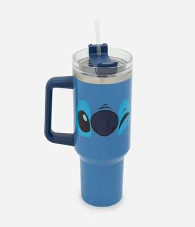 Vaso Térmico con Pajita Reutilizable y Estampado do Stitch 1,3L