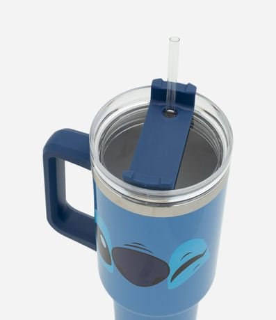 Vaso Térmico con Pajita Reutilizable y Estampado do Stitch 1,3L 2