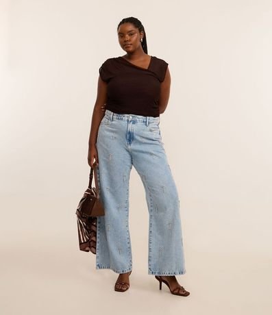 Blusa en Tule con Escote Asimétrico Curve & Plus Size 2