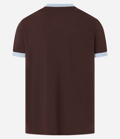 Remera Regular en Algodón con Rayas en los Hombros 2