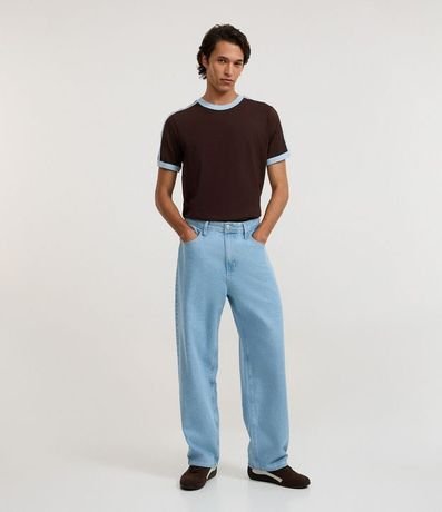 Remera Regular en Algodón con Rayas en los Hombros 2