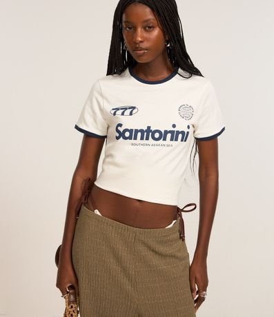 Remera New T-Shirt en Cotton con Estampa Santorini 2
