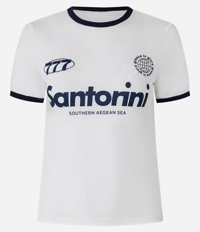 Remera New T-Shirt en Cotton con Estampa Santorini 7