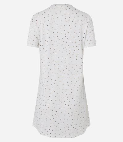 Camisón en Viscosa de Lunares con Abotonado 4