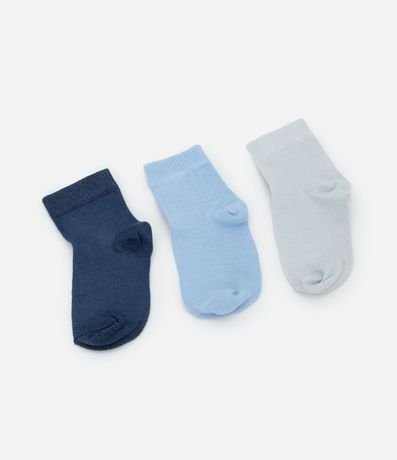 Kit 03 Medias Infantiles Básicas - Talle 6 a 12 meses