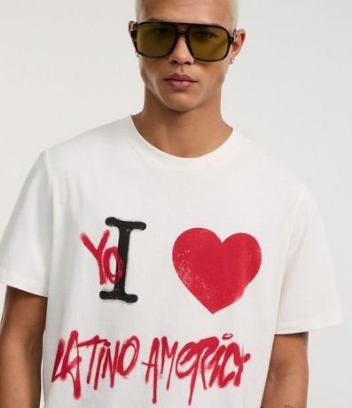 Remera Regular en Algodón con Estampa de Corazón y Escrita Estilo Grafite 6