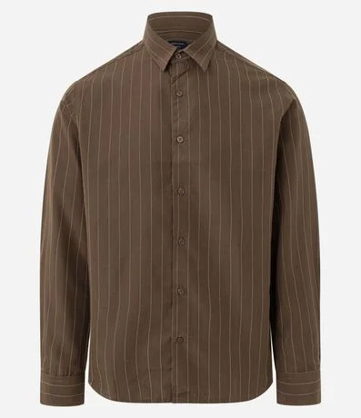 Camisa Comfort en Sastrería con Rayas en Hilo Teñido