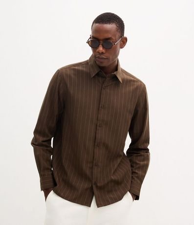 Camisa Comfort en Sastrería con Rayas en Hilo Teñido