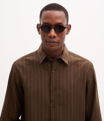 Camisa Comfort en Sastrería con Rayas en Hilo Teñido 3