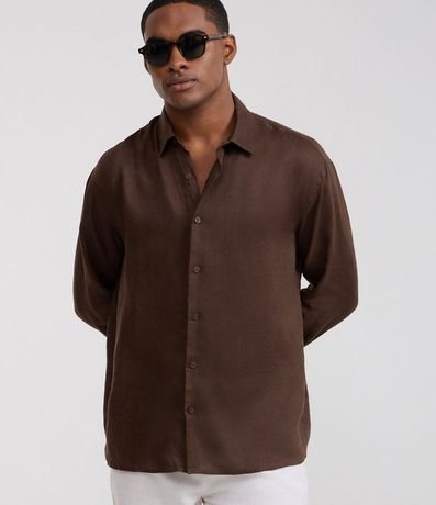 Camisa Relaxed en Cambraia de Lino Puro