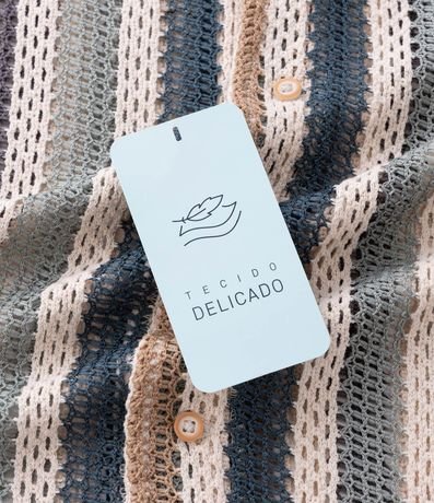 Camisa Manga Corta en Punto con Rayas 4